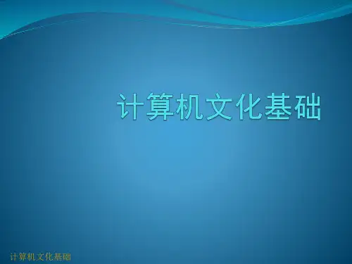 计算机文化基础win 7
