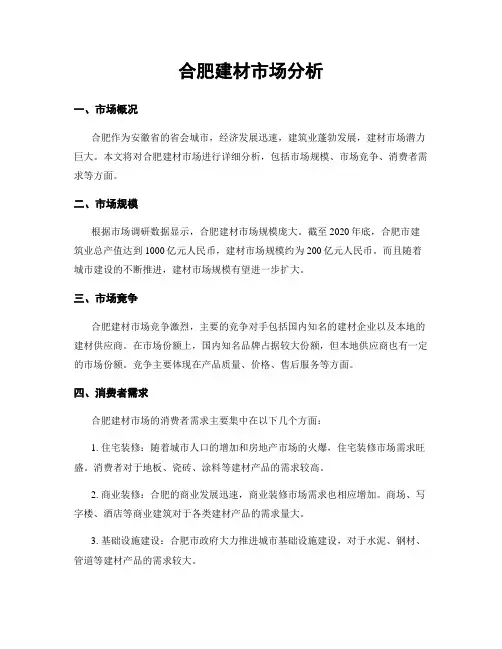 合肥建材市场分析