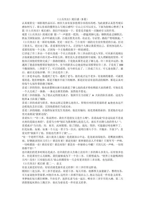 《士兵突击》观后感(5篇)