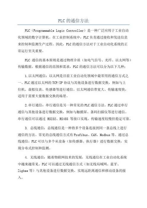 PLC的通信方法