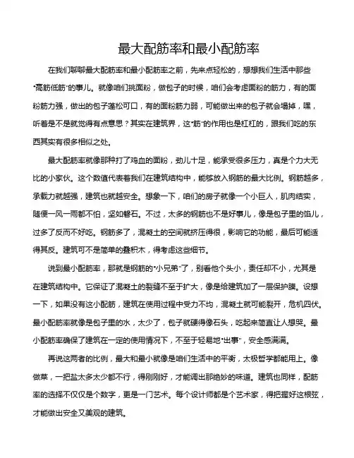 最大配筋率和最小配筋率