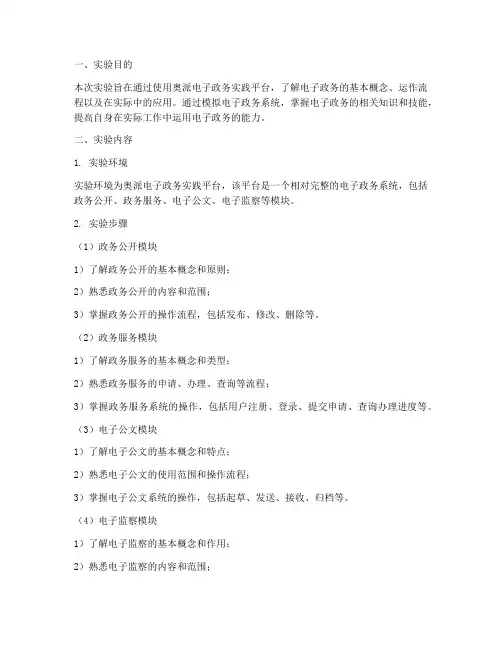 奥派实验报告