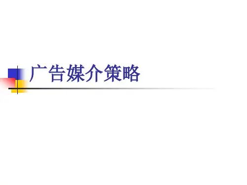 广告媒介策略