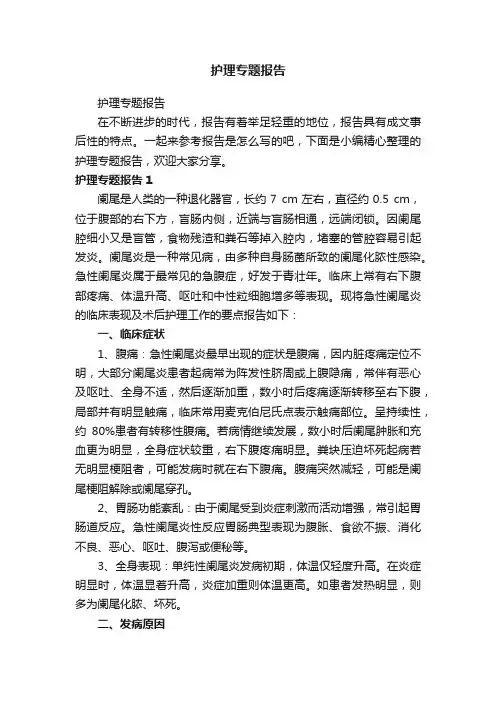 护理专题报告