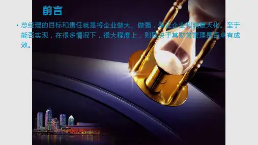 总经理财务视觉PPT课件