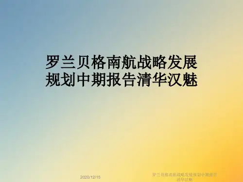 罗兰贝格南航战略发展规划中期报告清华汉魅
