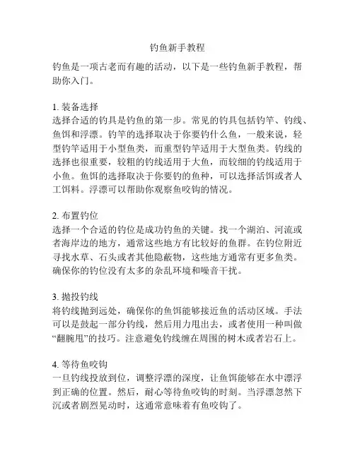 钓鱼新手教程