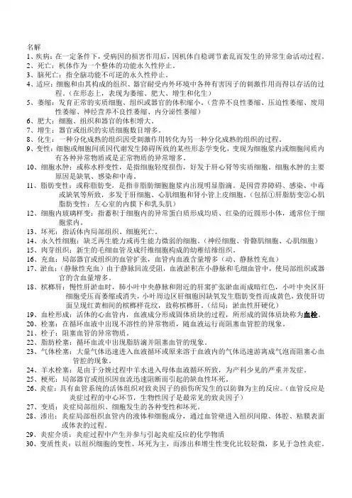 病理—名解
