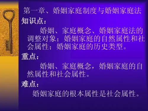 婚姻家庭法01