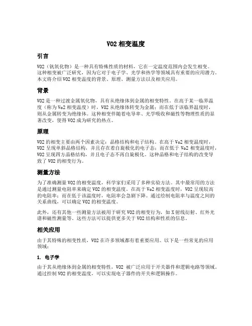 vo2相变温度