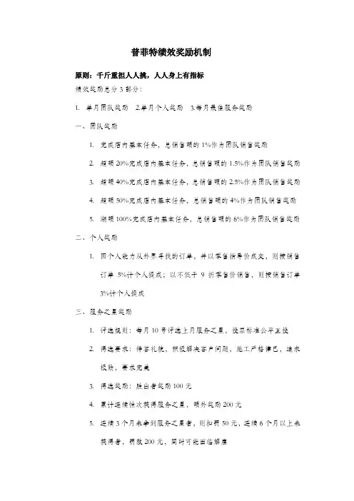 店内全员营销奖励机制