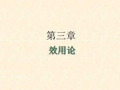 微观经济学第三章  效用论