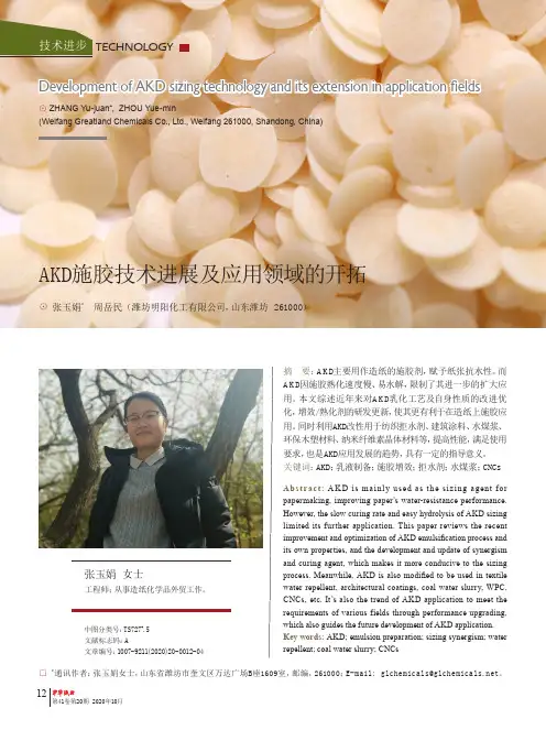 AKD施胶技术进展及应用领域的开拓