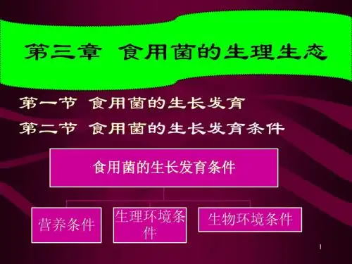 第三章食用菌的生理生态