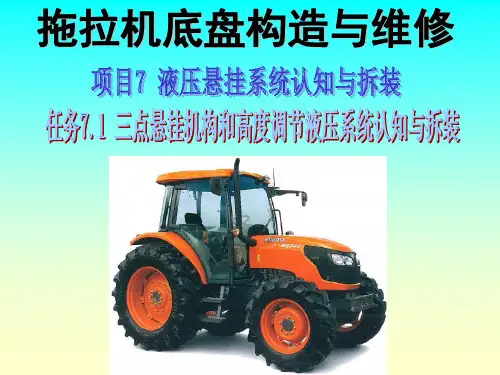 拖拉机底盘构造与维修 项目7 液压悬挂系统认知与拆装