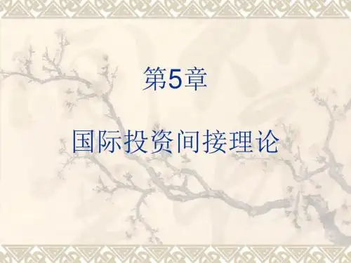 第5章国际投资间接理论概要