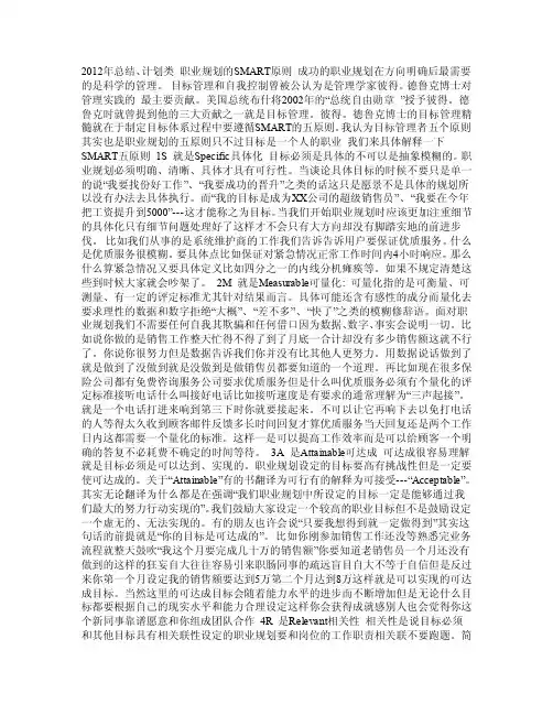 职业规划的SMART原则_