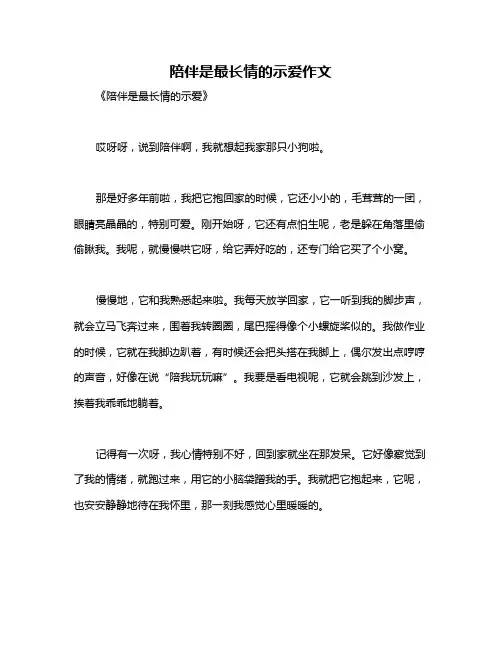 陪伴是最长情的示爱作文