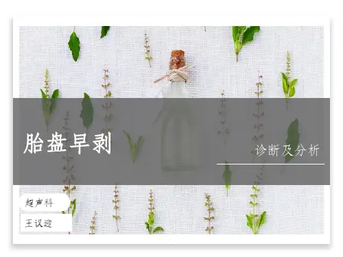 胎盘早剥的超声诊断ppt课件