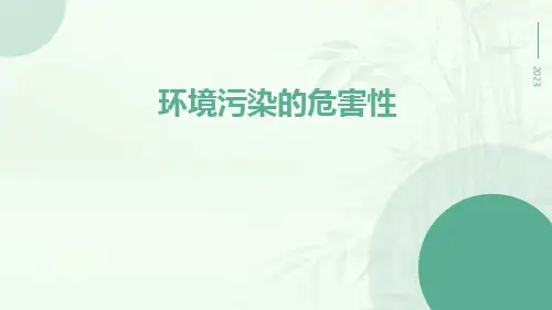 环境污染的危害性PPT