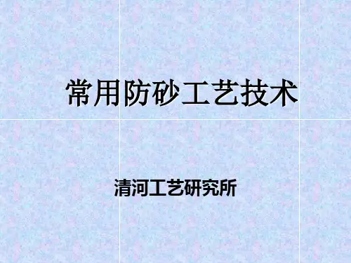 常用防砂工艺讲座