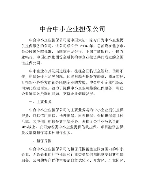 中合中小企业担保公司