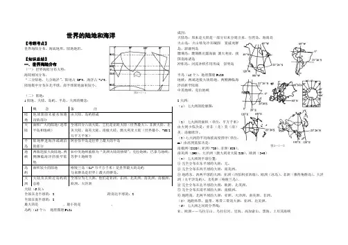 世界地理学案(最全最新)