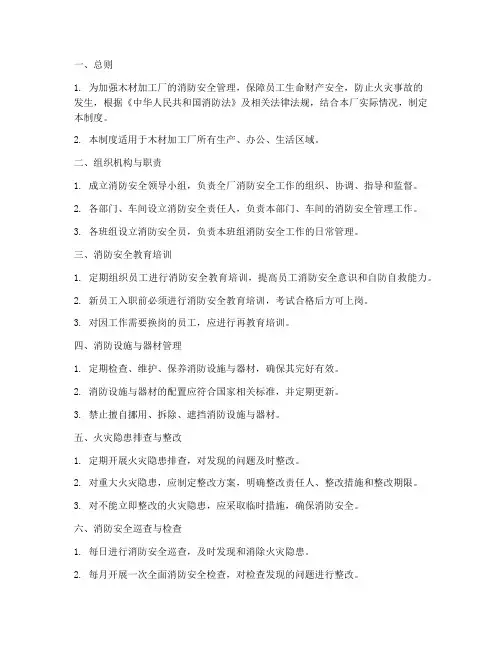 木材加工消防安全管理制度