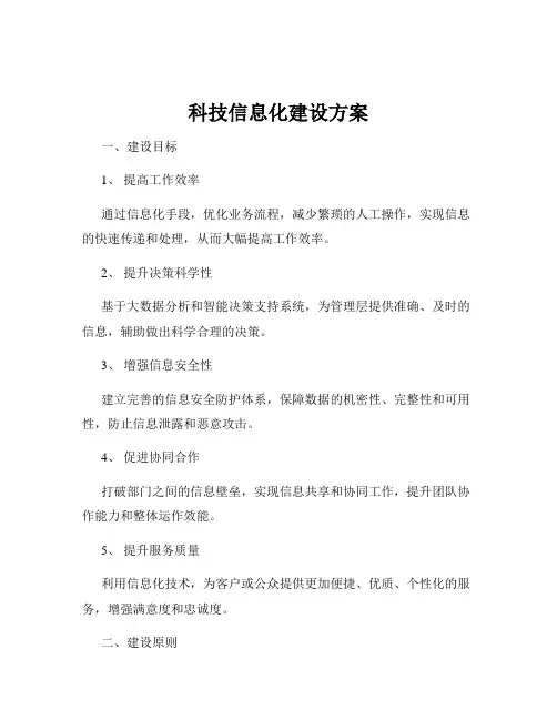 科技信息化建设方案