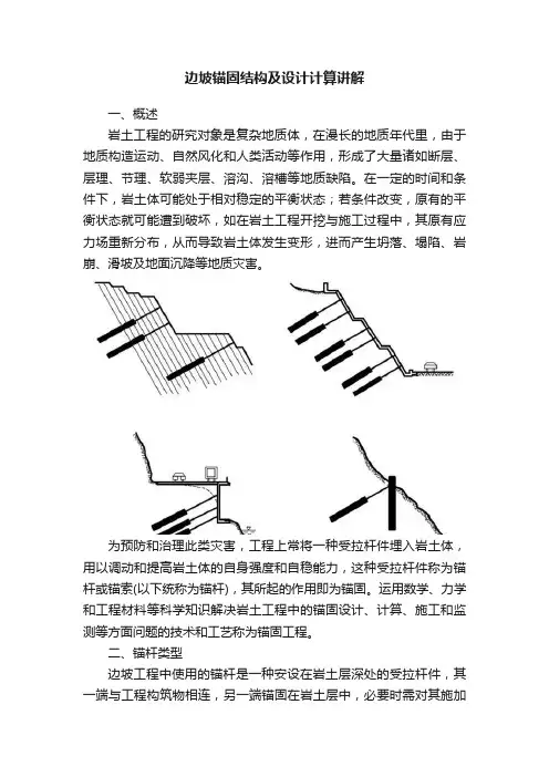 边坡锚固结构及设计计算讲解