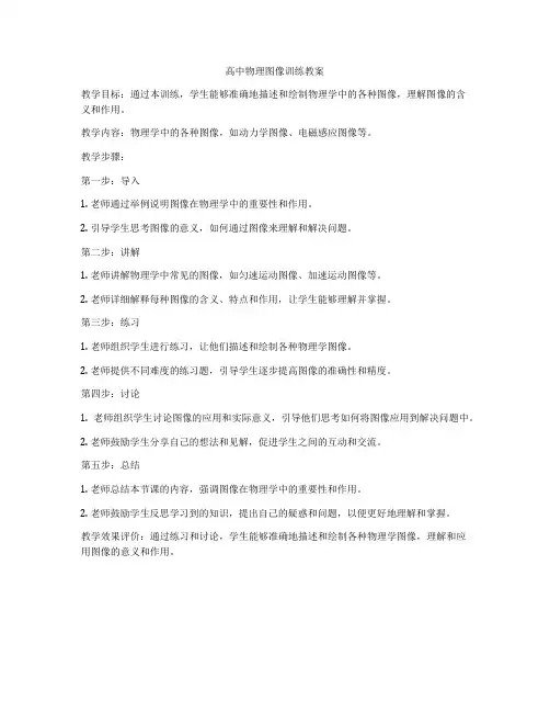 高中物理图像训练教案