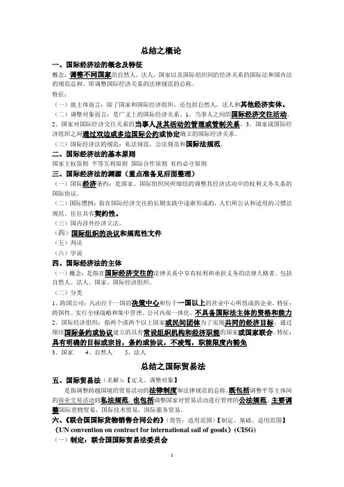 国际经济法完整版(1)