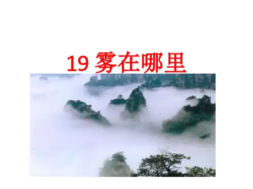 最新部编版二年级语文上册《19雾在哪里》(共17张PPT)精品精品教学课件
