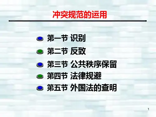 冲突规范的运用PPT课件