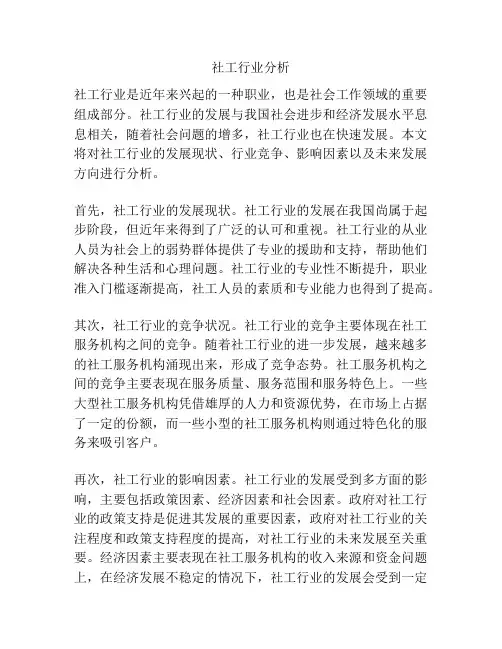 社工行业分析