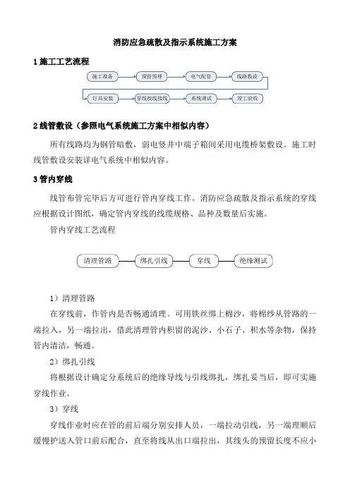 消防应急疏散及指示系统施工方案