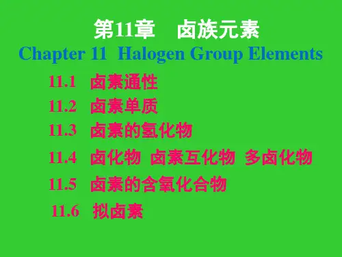 无机化学 第11章 卤族元素
