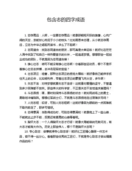 包含志的四字成语