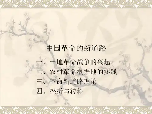 第九章 革命新道路理论,土地革命