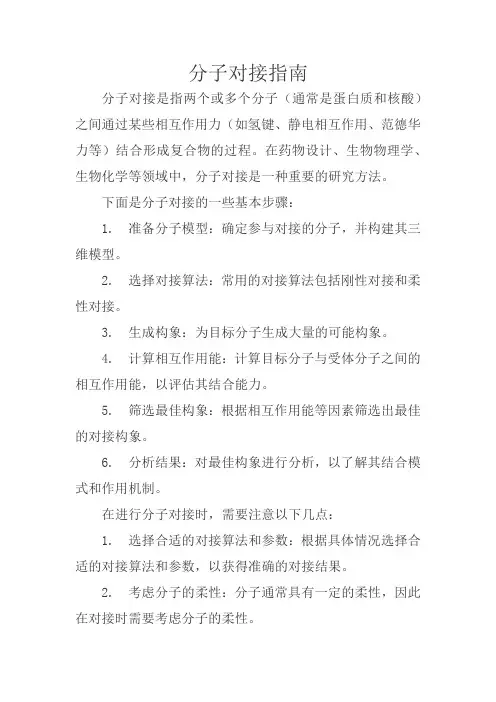 分子对接指南