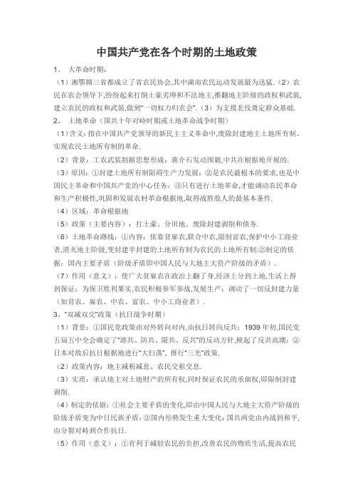 中国共产党的土地政策