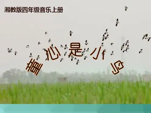 最新-四年级音乐课件湘教版四年级音乐上册童心是小鸟课件下载之一  精品