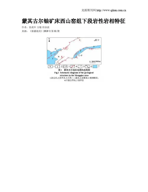 蒙其古尔铀矿床西山窑组下段岩性岩相特征