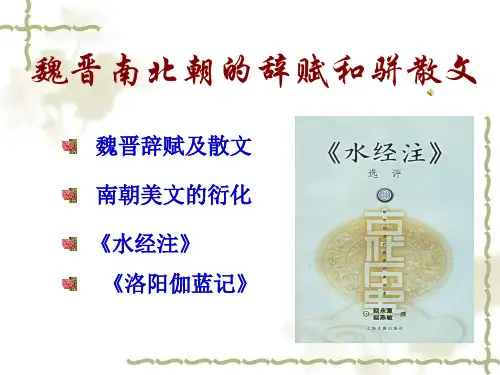魏晋南北朝的辞赋和骈散文课件