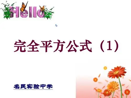 完全平方公式(2)