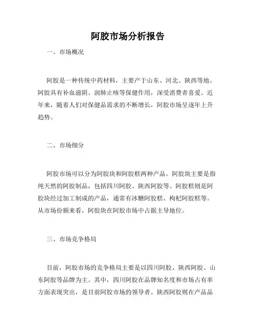 阿胶市场分析报告