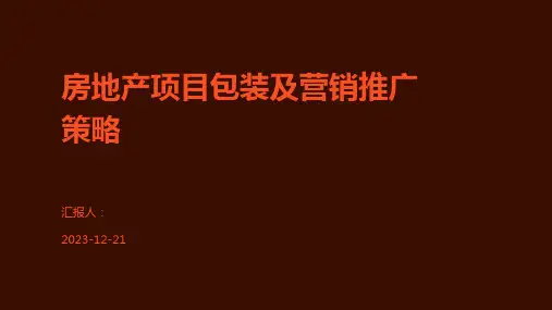 房地产项目包装及营销推广策略