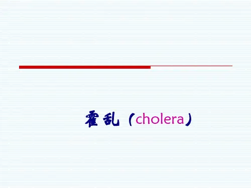 霍乱病人的护理