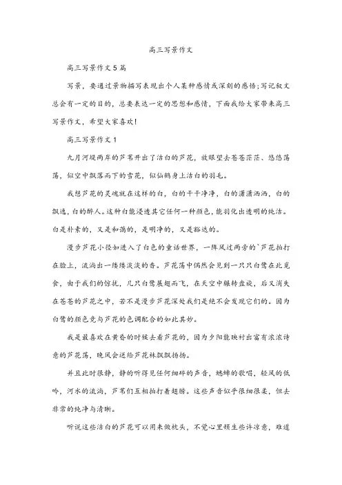 高三写景作文