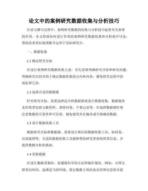 论文中的案例研究数据收集与分析技巧